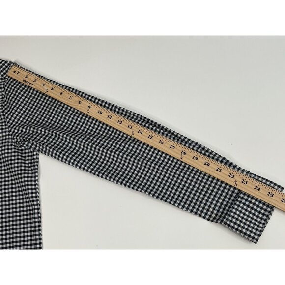 Vineyard Vines OTG On The Go Brrr Black Gingham Shirt Mens M Performance Stretch - Picture 13 of 13